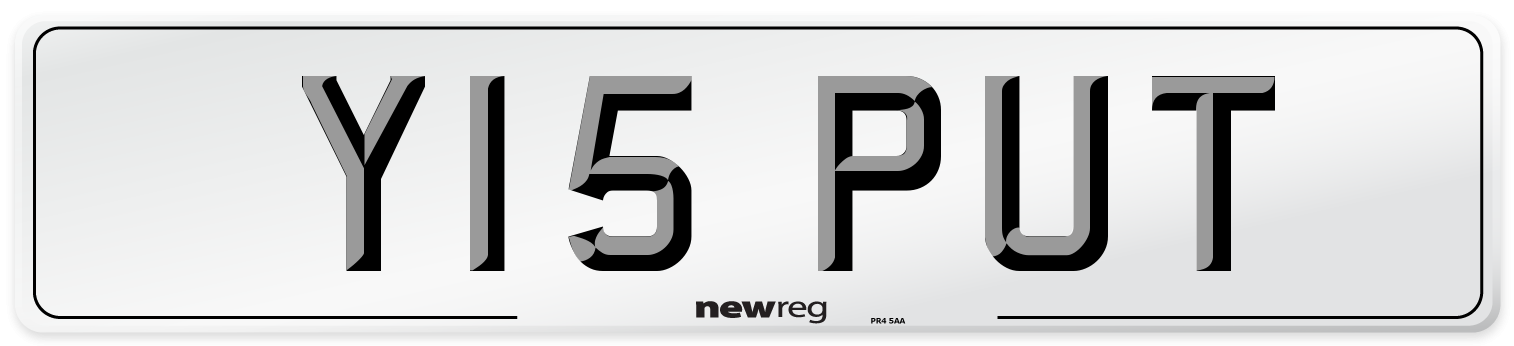 Y15 PUT Number Plate from New Reg